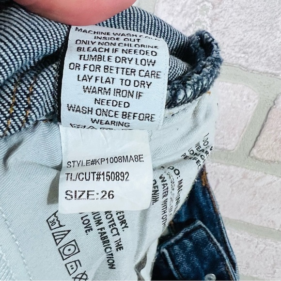 Evereve The Ever Straight High Rise Composed Wash Jeans Size 26 - Picture 10 of 11